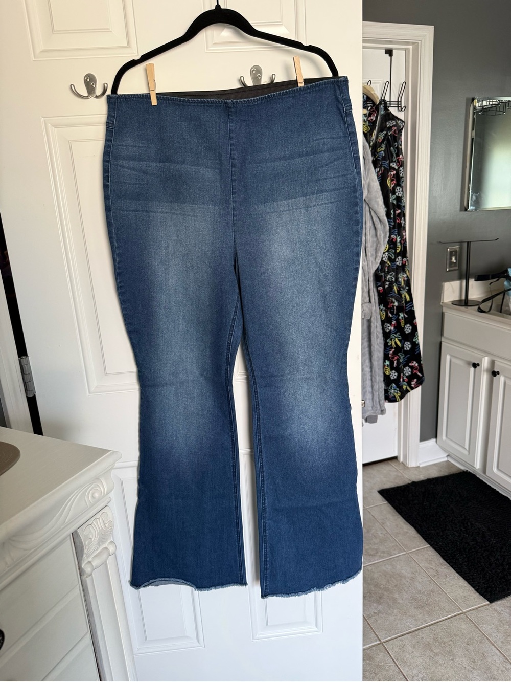 Knox Rose Mid Blue Stretch Flare Jeans
